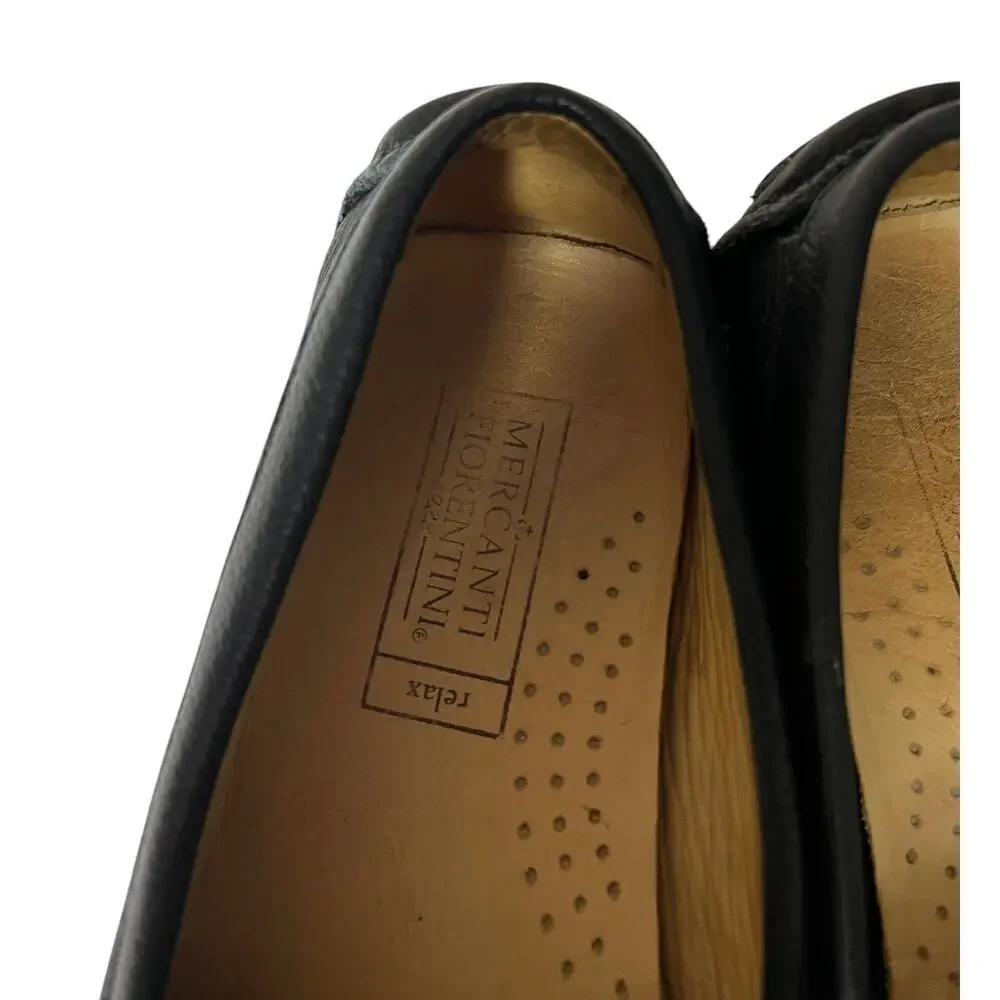 Mercanti Fiorentini Driving Loafer Black Leather 9.5M
